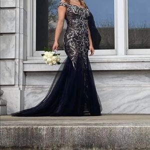 Beautiful black prom dress worn once